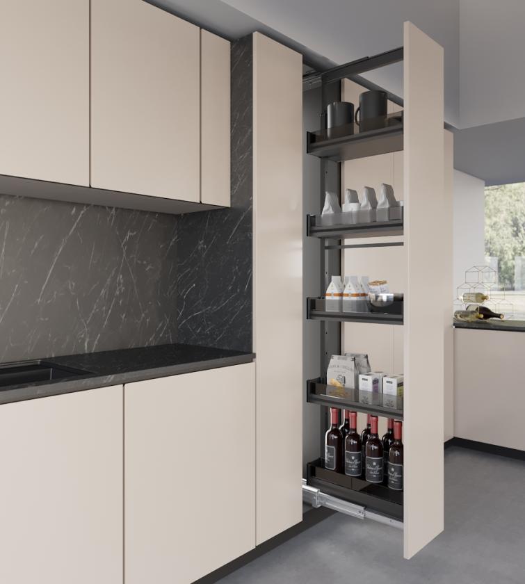 859MK Colonna estraibile con guide a sfera Black