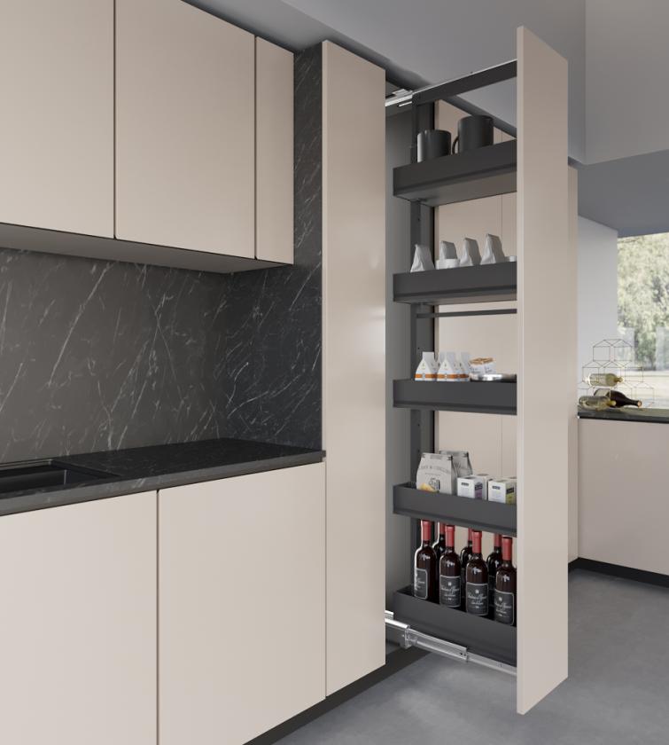 859K Colonna estraibile con guide a sfera Black