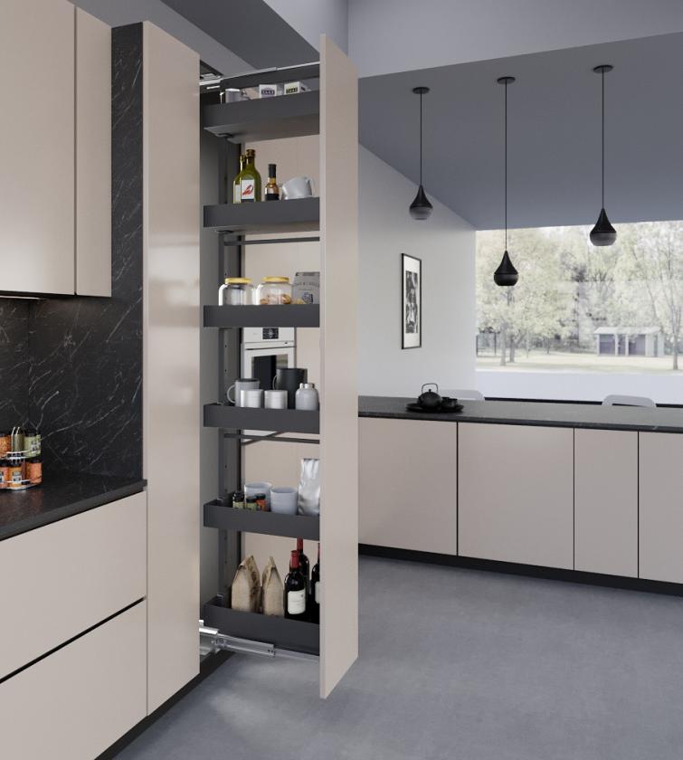 859Y Colonna estraibile con guide a sfera Slate