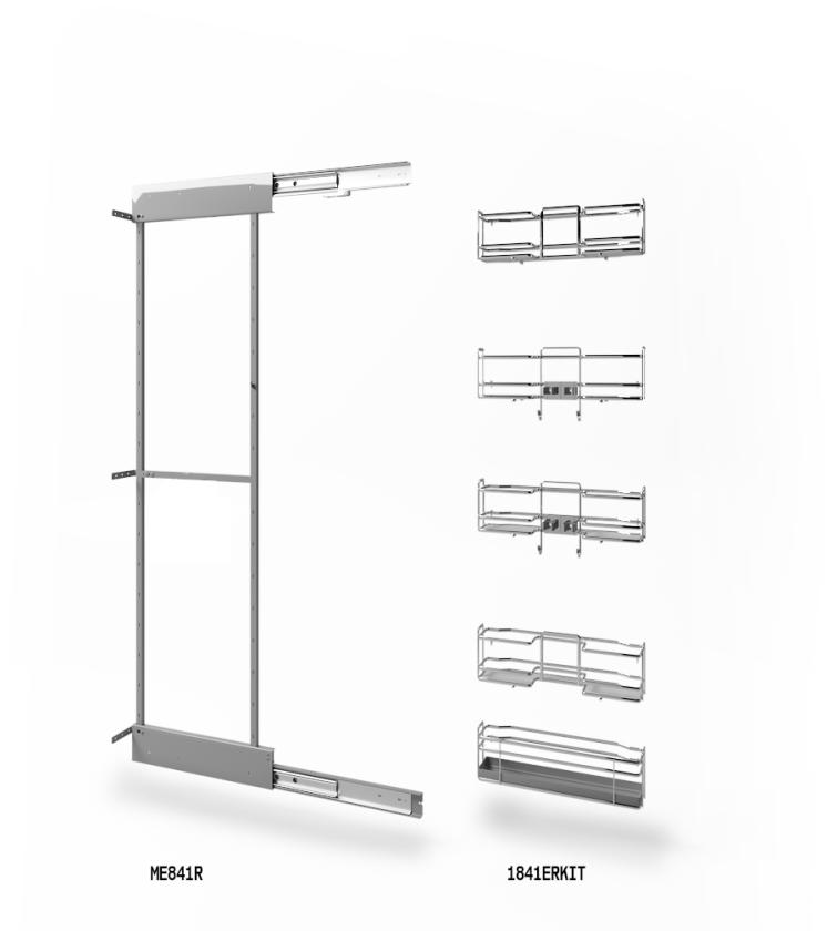 841ER Colonna portascope - Reversibile White Chrome