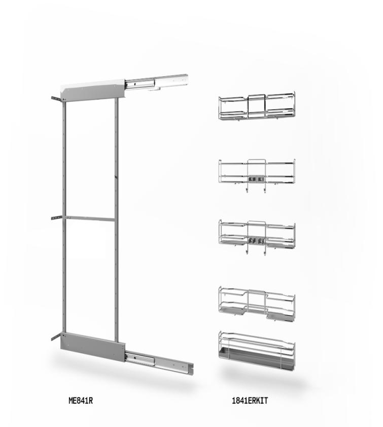 841ER Colonna portascope - Reversibile Gray Chrome