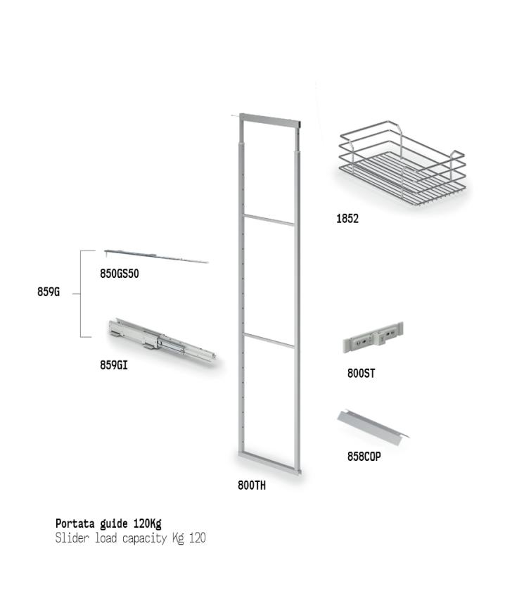 859 Colonna estraibile Chrome