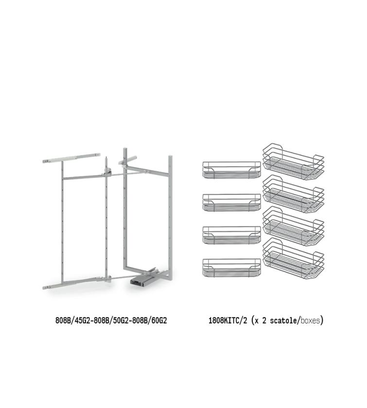 808 Colonna estraibile e reversibile Chrome