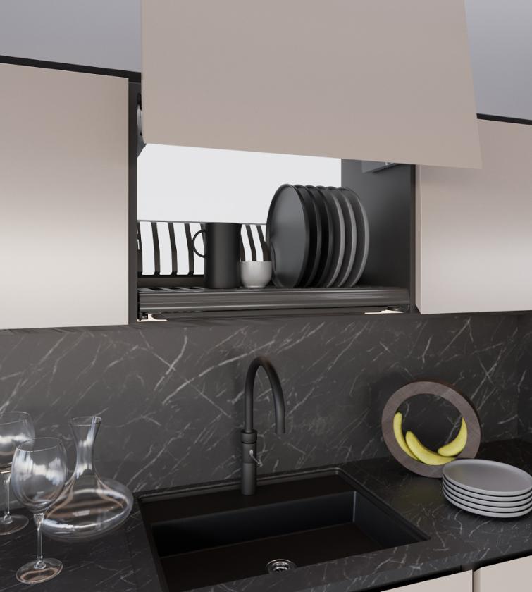 730KP Griglia  scolapiatti in lamiera Slate